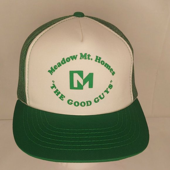 Vintage Meadow Mt. Homes The Good Guys Cap M/L Snap Back Green Foam Trucker Hat - Picture 2 of 9